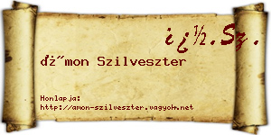 Ámon Szilveszter névjegykártya