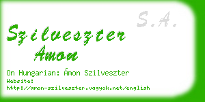 szilveszter amon business card